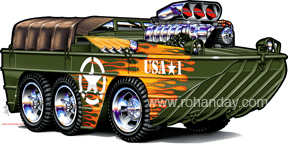 1942 Military DUKW Cartoon
