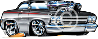 62 chevy Bel Air cartoon