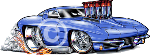 1963 Corvette Cartoon