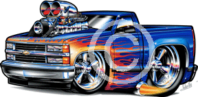 95 Chevy Pickup Cartoon